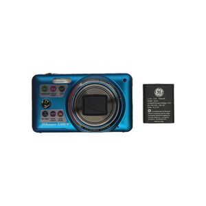 GE E1680W Blue 16 MP 8X Optical Zoom 28mm Wide Angle Digital Camera HDTV Output